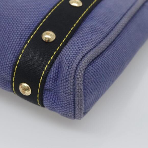 LOUIS VUITTON Antigua Cabas PM Tote Bag Canvas Blue Black M40090 - Picture 12 of 16